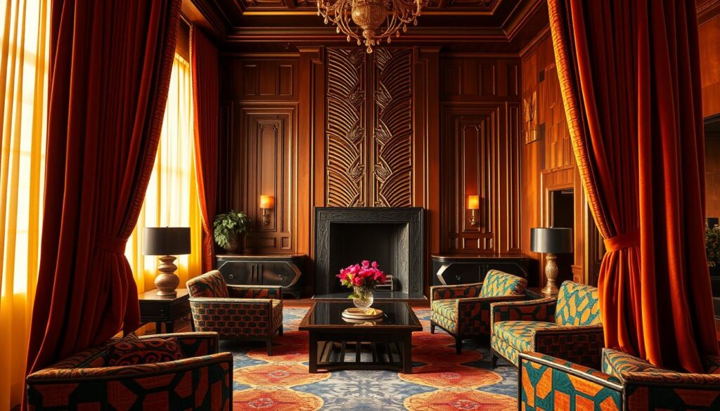 1920's Art Deco interior design fabrics