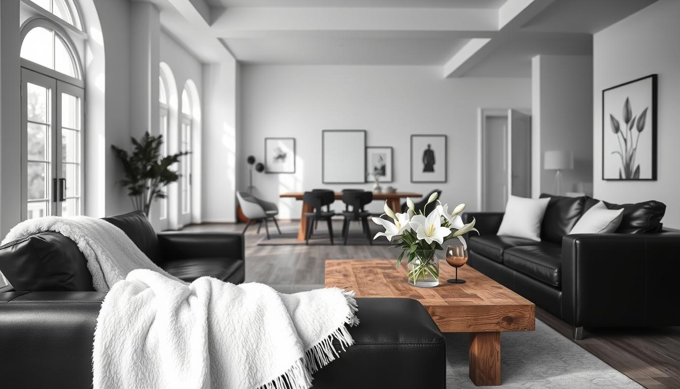 black and white home interior design​