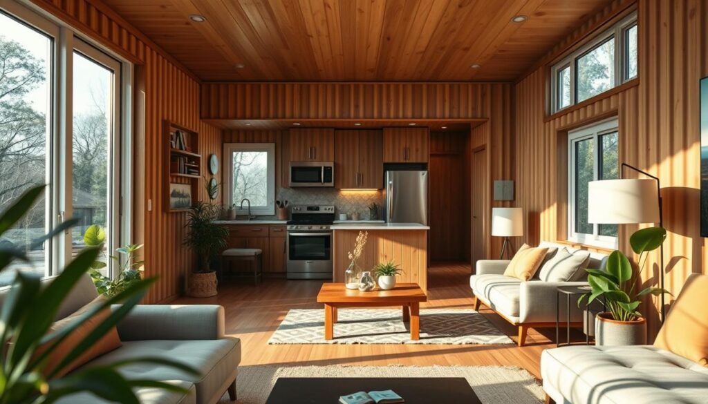 eco-friendly container home interior