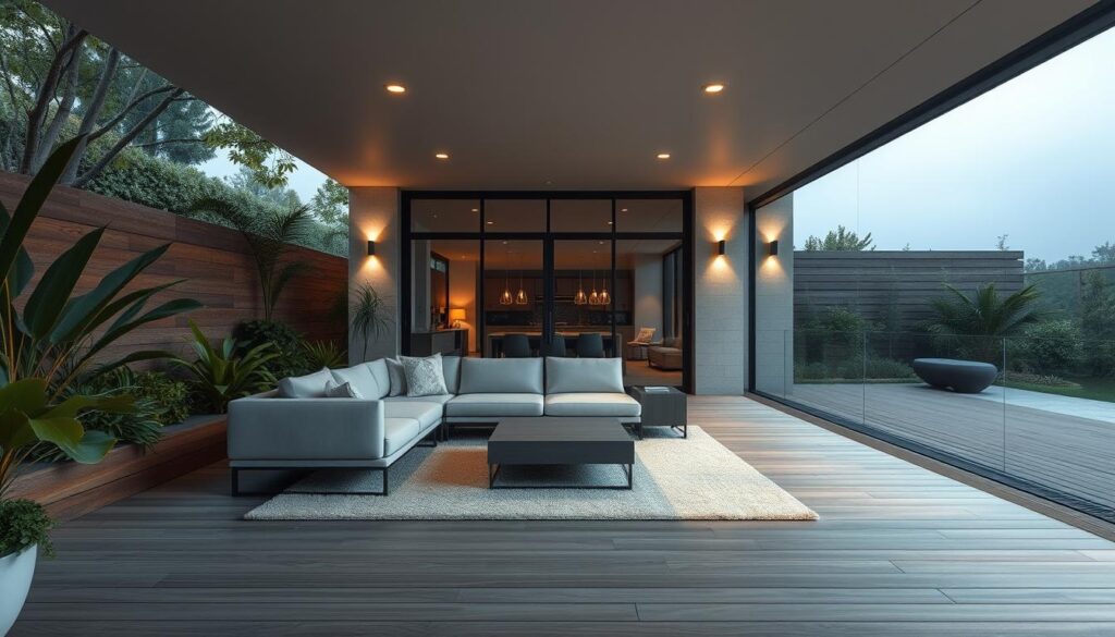 modern outdoor living space