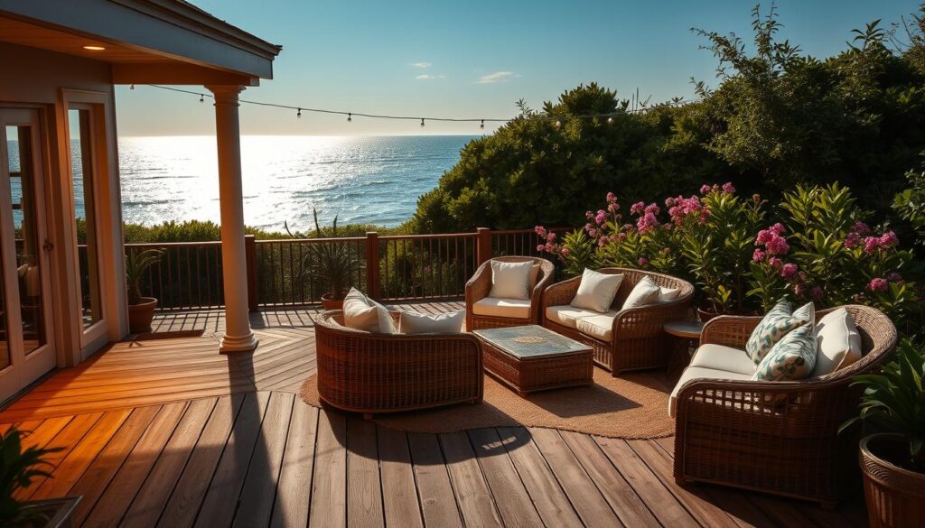 ocean-inspired outdoor living space