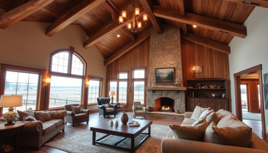 cozy pole barn home interior design