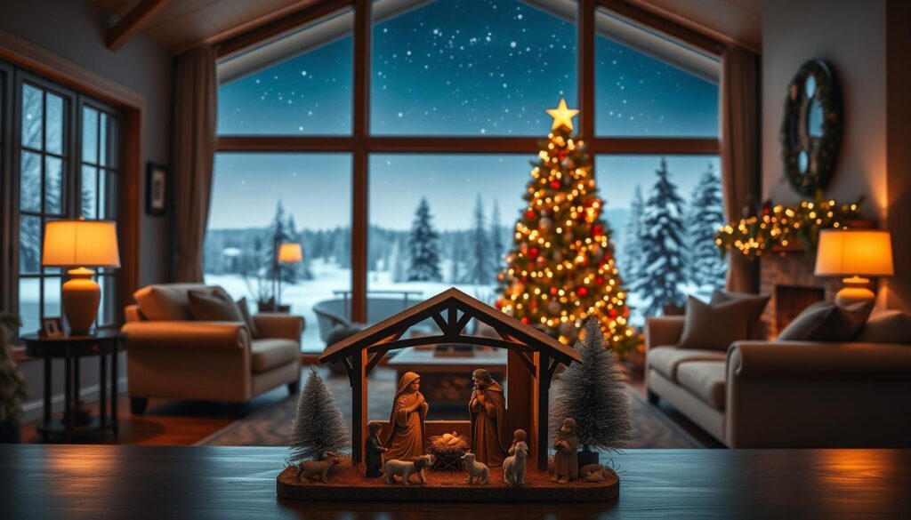 home interior nativity scene