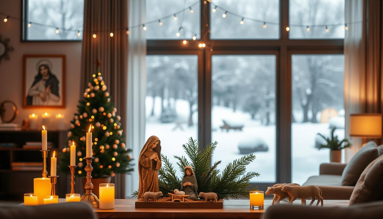 home interior nativity scene