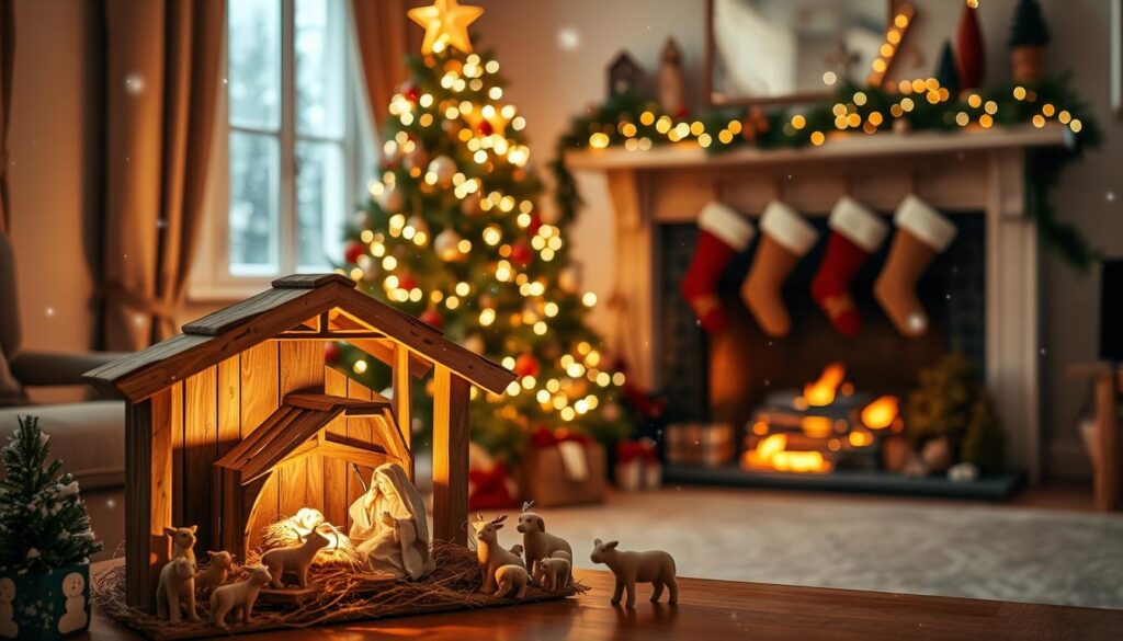 indoor nativity scene