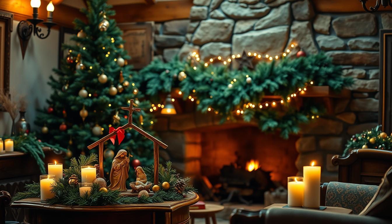 nativity scene home interior