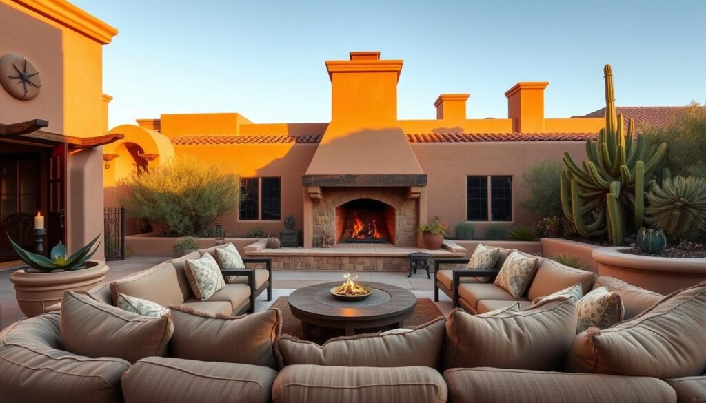 southwestern outdoor living space