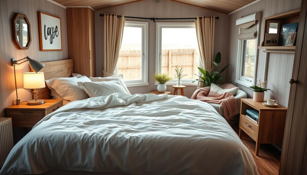 mobile home bedroom styling