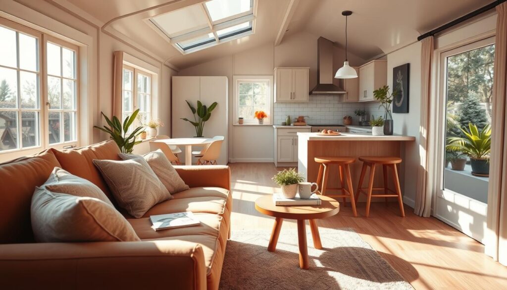 trailer home interior with natural light