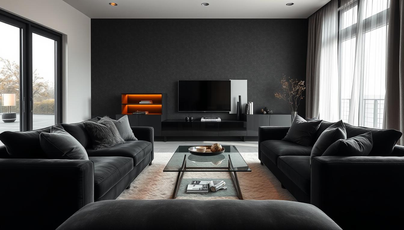black interior home