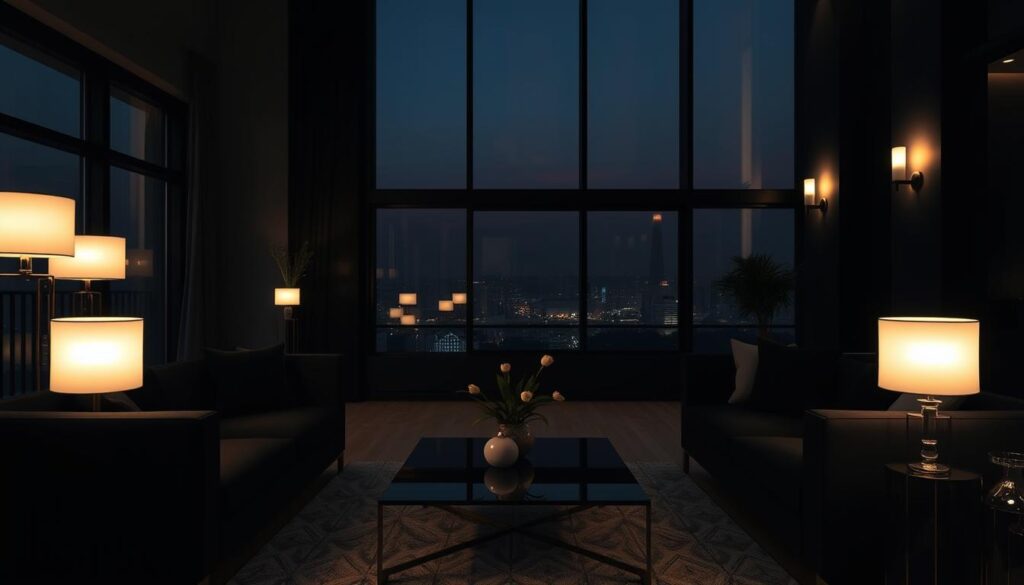 black interior lighting