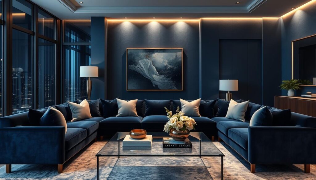 deep blue interior design